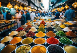 Gewürze auf einem Markt in Indien