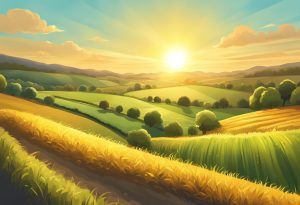Sonne und Felder