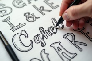 Buchstaben zum Ausmalen für kreative Schriftzüge