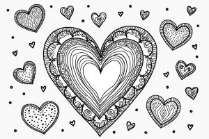 Herzen zum Ausmalen: Kreative Entspannungskunst