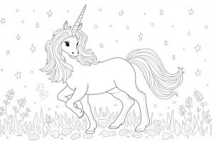 17 Einhorn Bilder zum Ausmalen